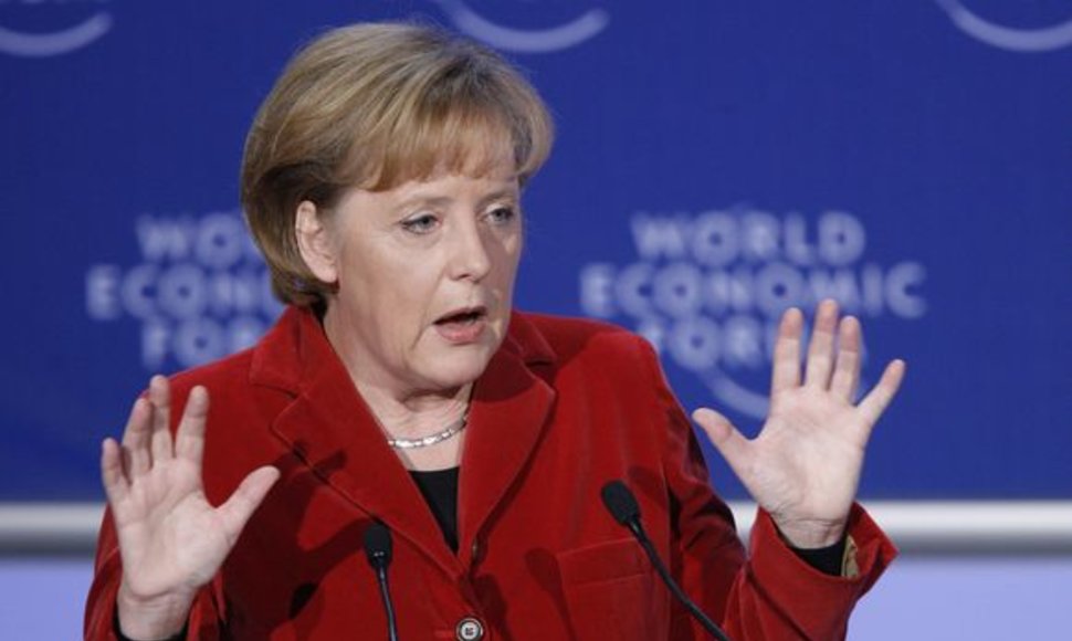 Vokietijos kanclerė Merkel Davose