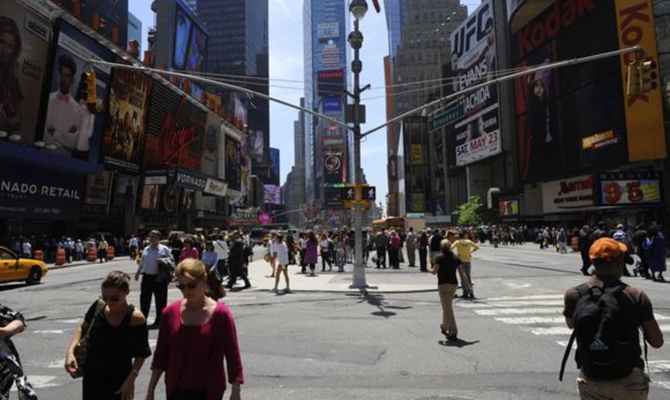 Niujorko Taims aikštė bus pertvarkyta į pėsčiųjų zoną.