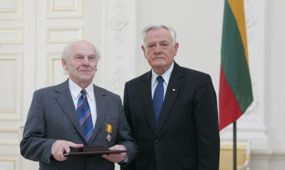 Romanas Plečkaitis su prezidentu