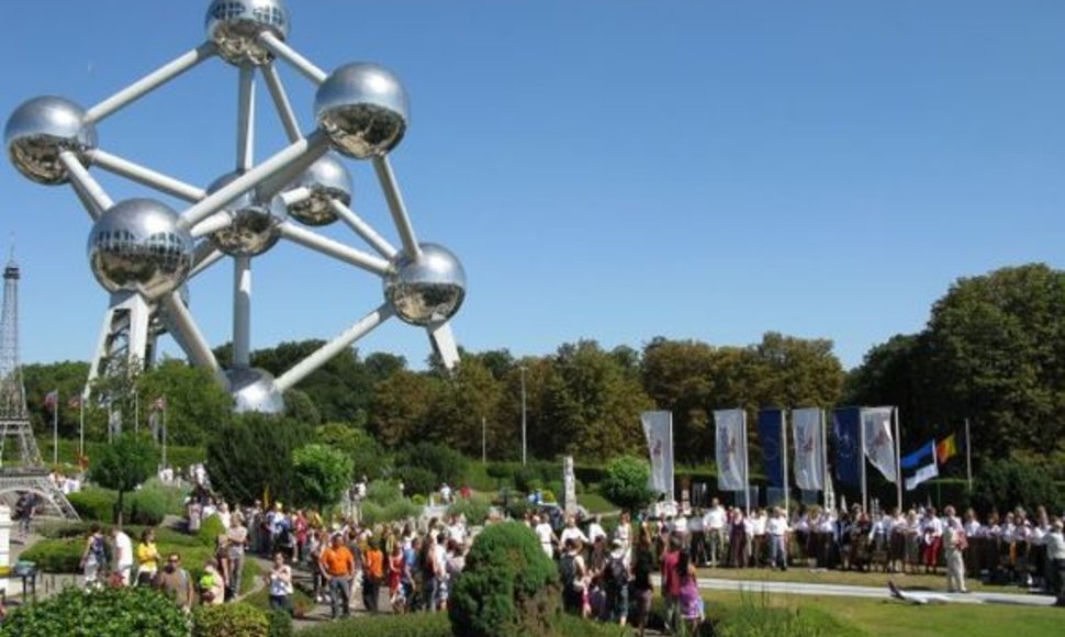 Sekmadienį Briuselio „Mažosios Europos“ parke iškilmingai atidengtas „Baltijos kelio“ maketas.