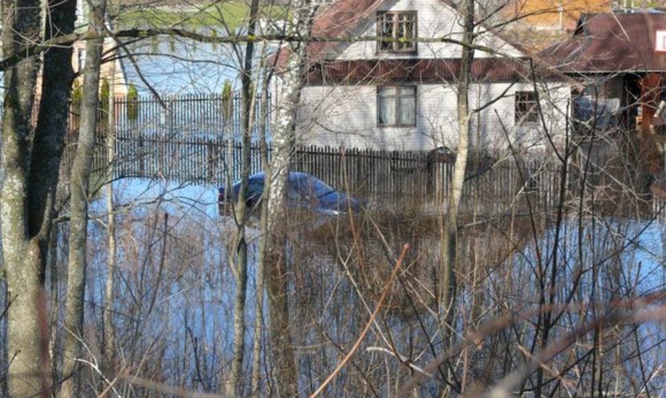 Potvynis Mažeikių rajone: apsemta sodų bendrija „Linelis“