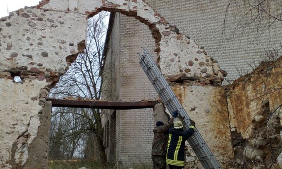 Gimnazistai bandė išardyti šiuos senovinius mūrus.