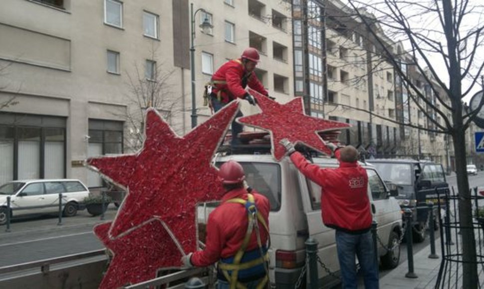 Puošiamas Gedimino prospektas