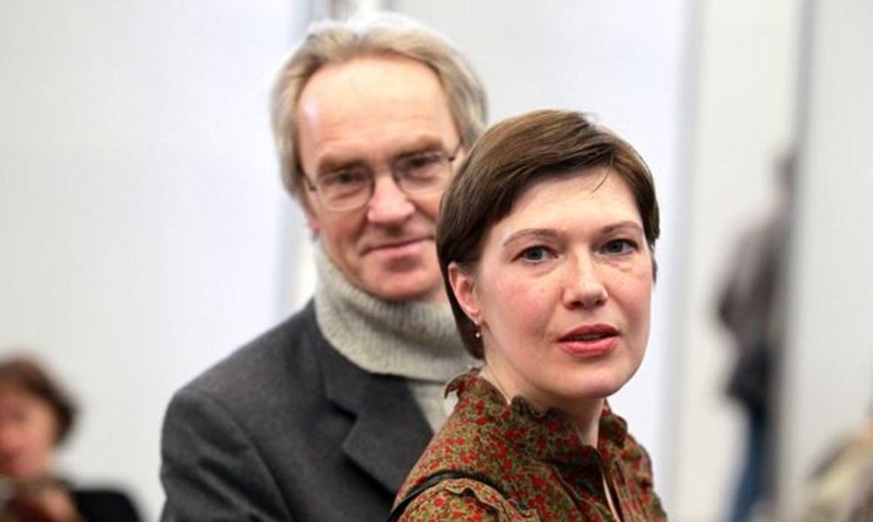 Laura Sintija Černiauskaitė su vyru  Regimantu Tamošaičiu