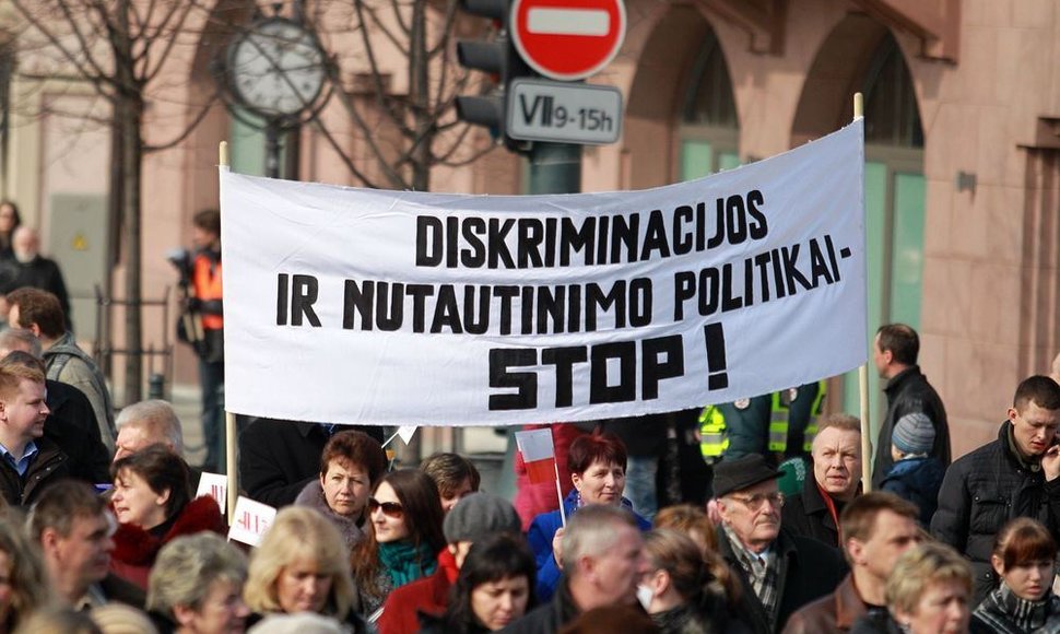 Lenkų protesto akcija Vilniuje