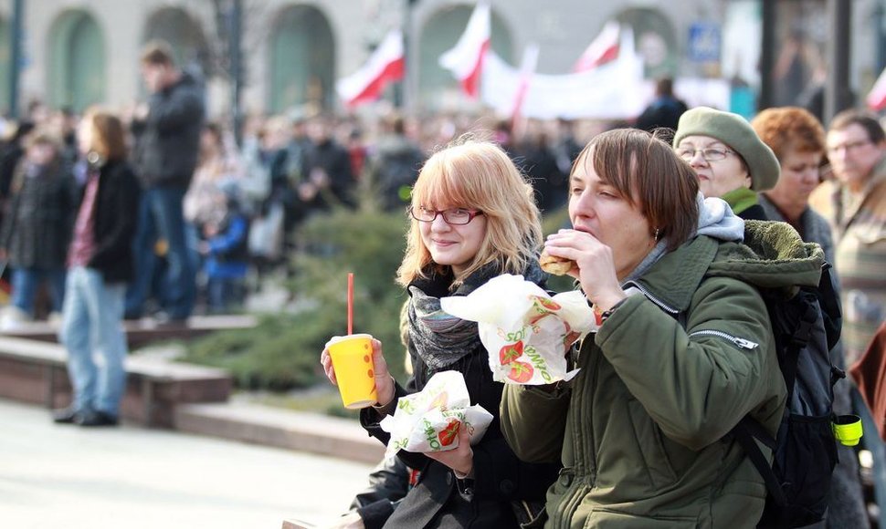 Lenkų protesto akcija Vilniuje