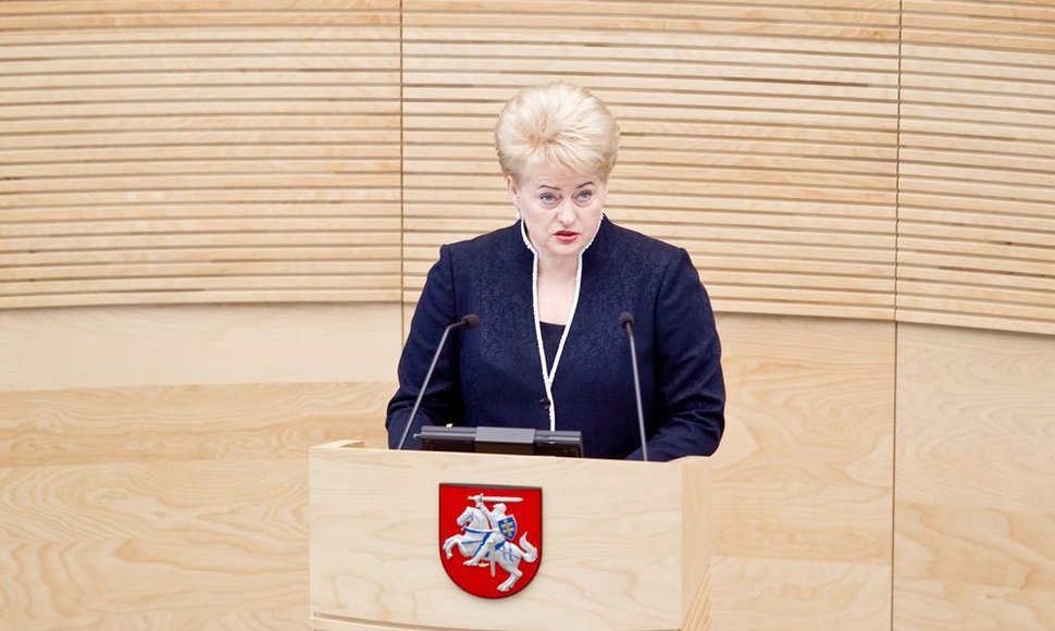 Prezidentės Dalios Grybauskaitės metinis pranešimas.