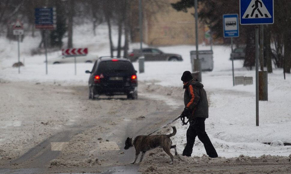 Sniegu nuklotas Vilnius.