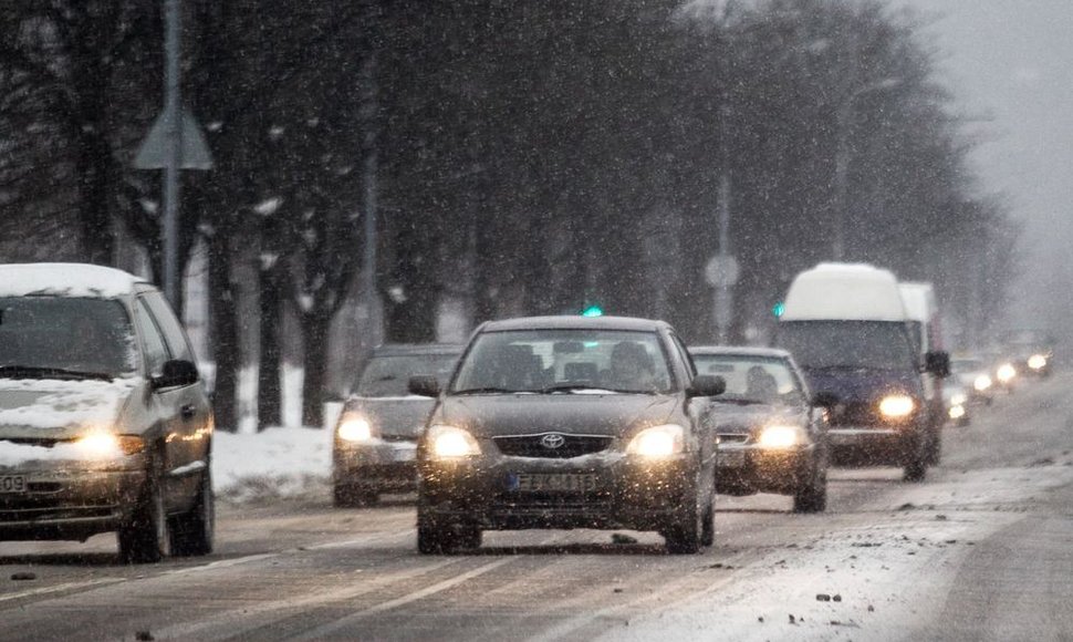 Žiemos vaizdai Vilniaus gatvėse.