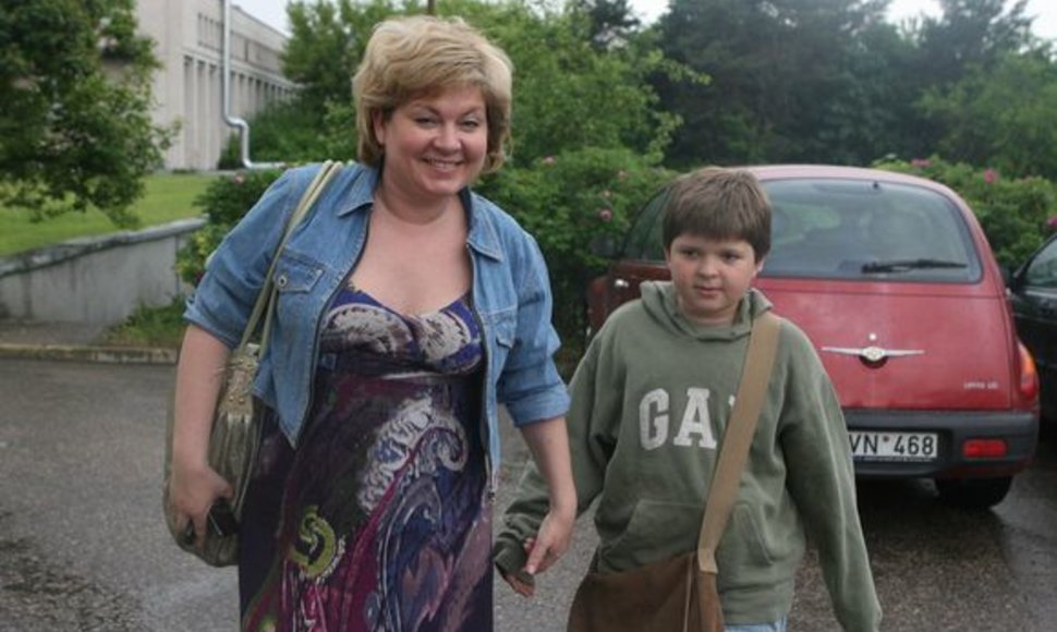 Edita Mildažytė su sūnumi.