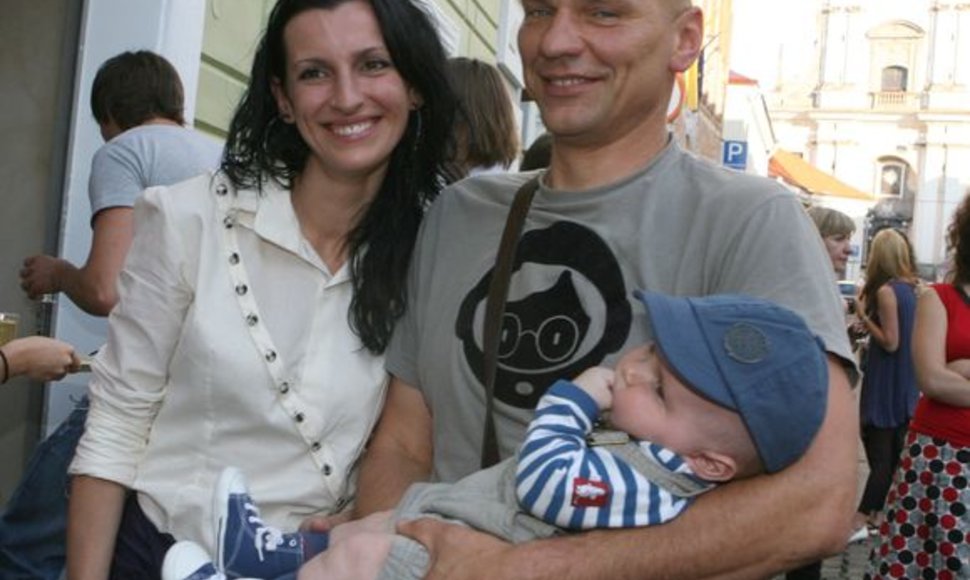 Giedrius Klimkevičius su šeima