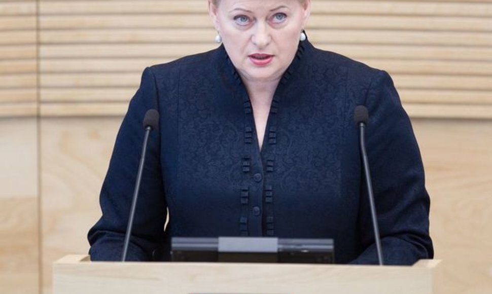 Dalia Grybauskaitė Seime perskaitė metinį pranešimą