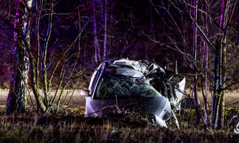 Policijos stabdomas BMW nestojo – nulėkė nuo kelio ir trenkėsi į medį: žuvo jaunas vairuotojas