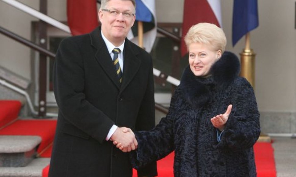 Dalia Grybauskaitė priėmė Estijos prezidentą Toomą Hendriką Ilvesą ir Latvijos prezidentą Valdį Zatlerį.