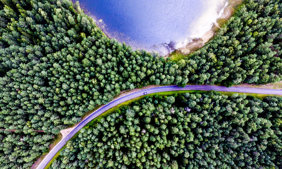 Aukštaitijos nacionalinis parkas ir Labanoro giria iš paukščio skrydžio