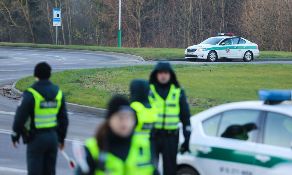 Vilniaus kelių policijos reidas Elektrėnuose