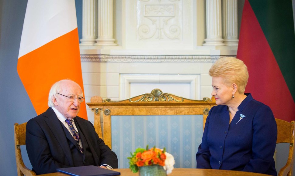 Dalia Grybauskaitė susitiko su Airijos prezidentu Michaeliu D.Higginsu