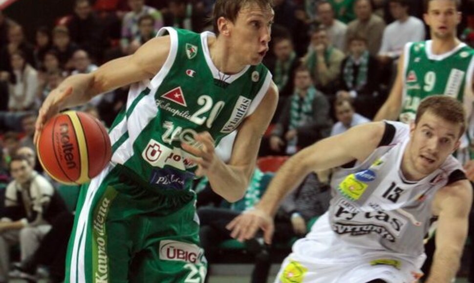 „Žalgirio“ ir „Lietuvos ryto“ rungtynių akimirkos