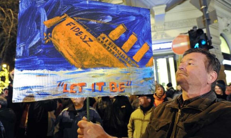 Protestai Vengrijoje