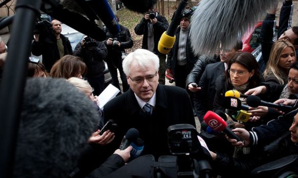 Kroatijos prezidentas Ivo Josipovičius balsuoje referendume