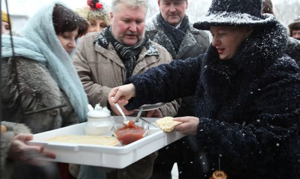 Dalia Grybauskaitė šventė Užgavėnes