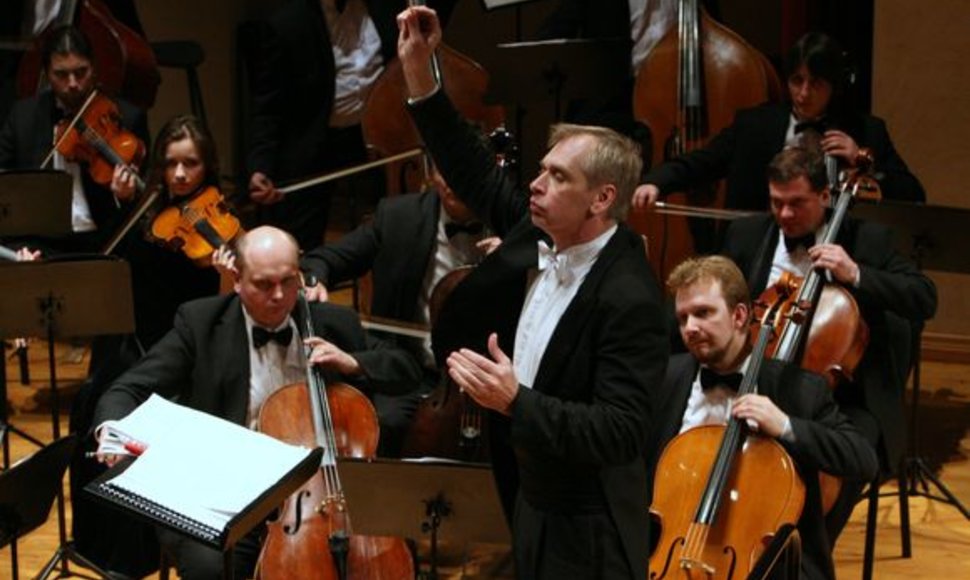 Lietuvos valstybinis simfoninis orkestras, kuriam jau dvidešimt metų vadovauja maestro G.Rinkevičius. 