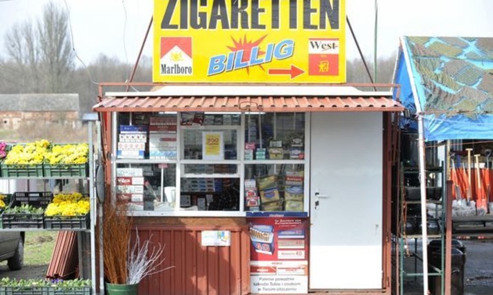 Cigarečių kioskas Lenkijoje