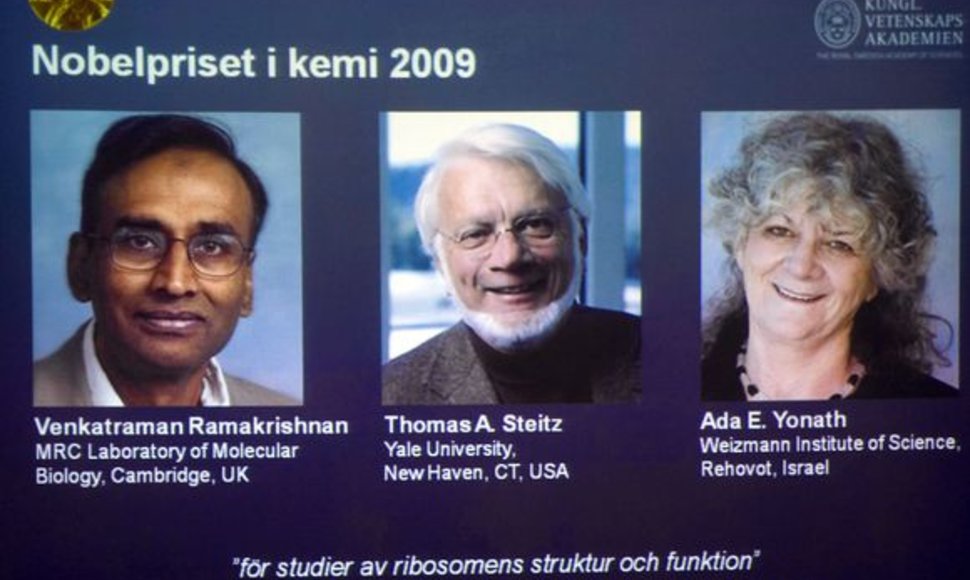 Nobelio chemijos premija paskirta izraeliečiui ir dviem JAV mokslininkams 