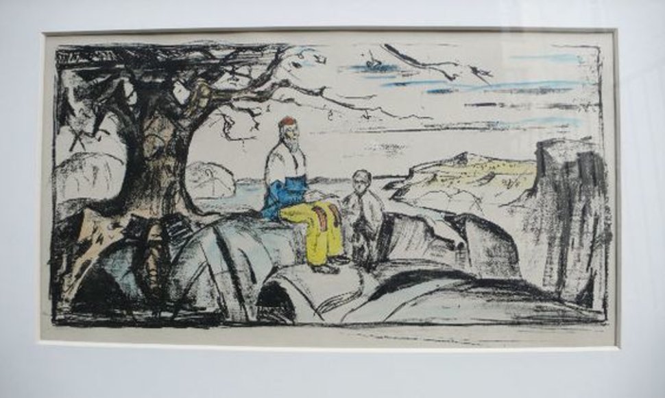 Norvegų dailininko Edvardo Muncho litografija „Historien“