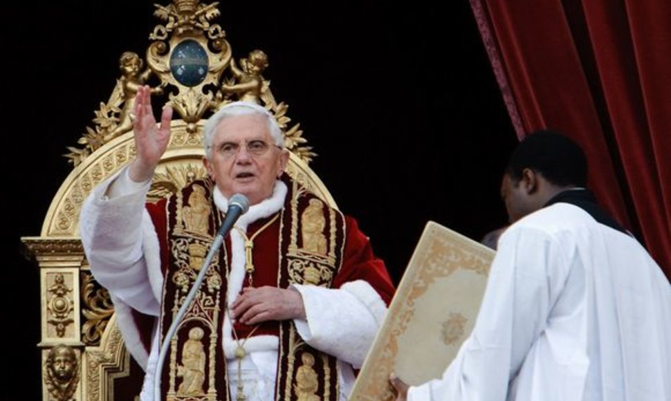 Popiežius kreipėsi su kalėdiniu sveikinimu