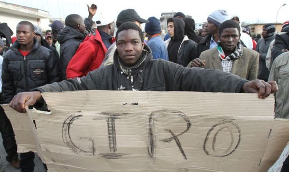 Protestuojantys imigrantai 