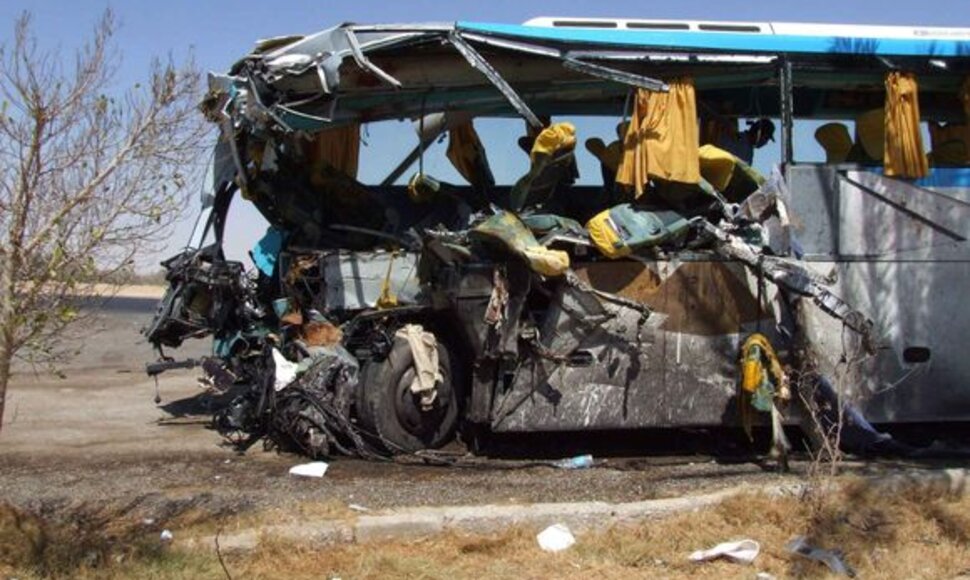 Egipte turistų autobusai į avarijas dažniausiai pakliūna, nes nesilaikoma saugaus greičio.