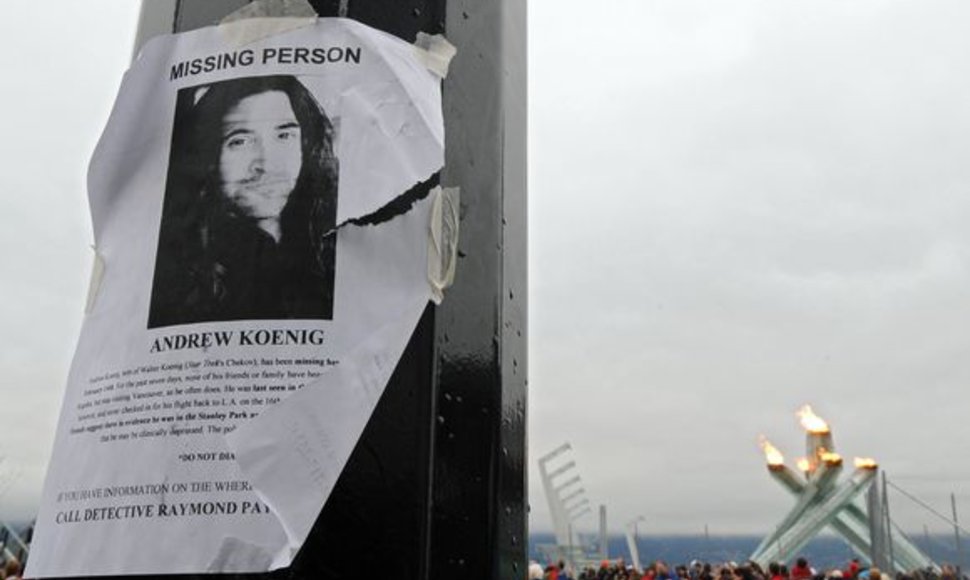 Pranešimas apie dingusį Andrew Koenig