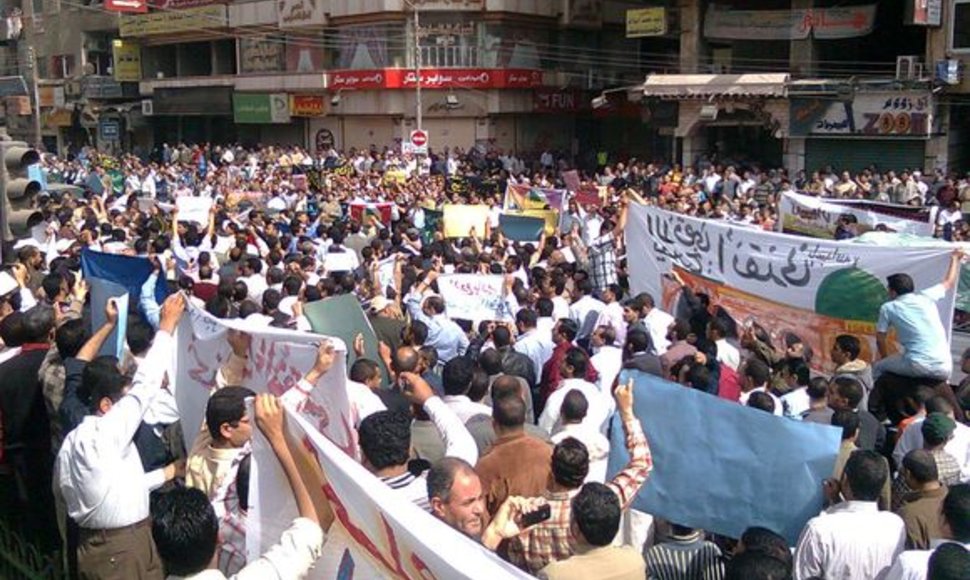 Musulmonų protestuotojai Egipte