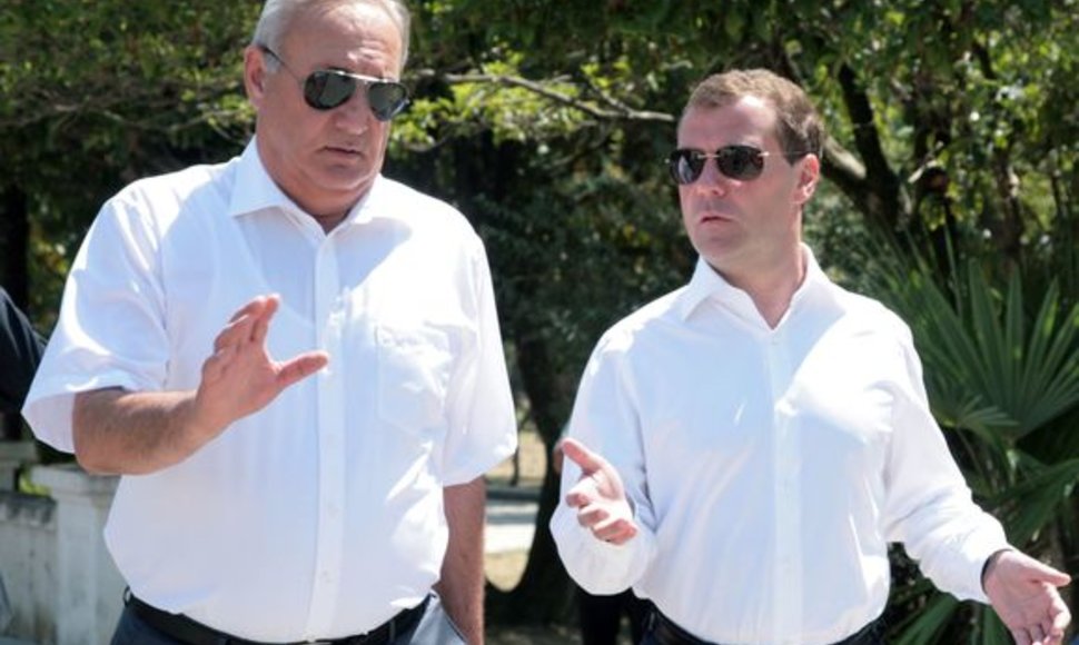 D.Medvedevas atvyko į Abchaziją