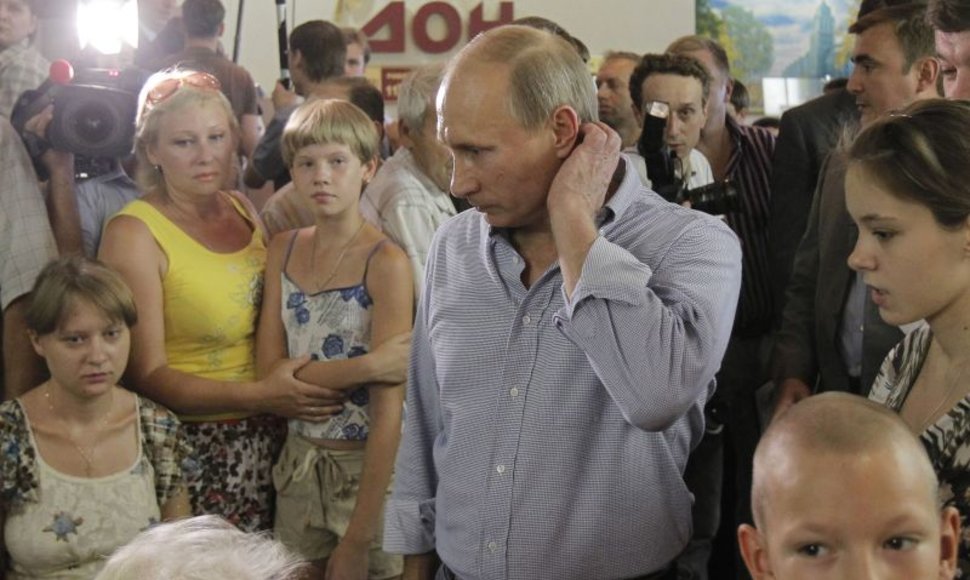 V.Putino susitikimas su nukentėjusiais žmonėmis.