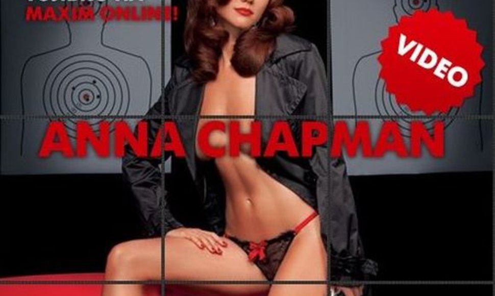 Naujasis „Maxim“ numeris su Anna Chapman jau intensyviai reklamuojamas internete 
