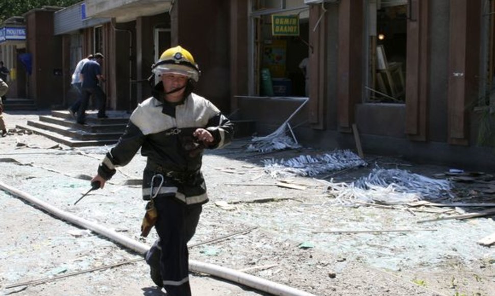 Asociatyvinė nuotrauka: ugniagesys gelbėtojas Ukrainoje