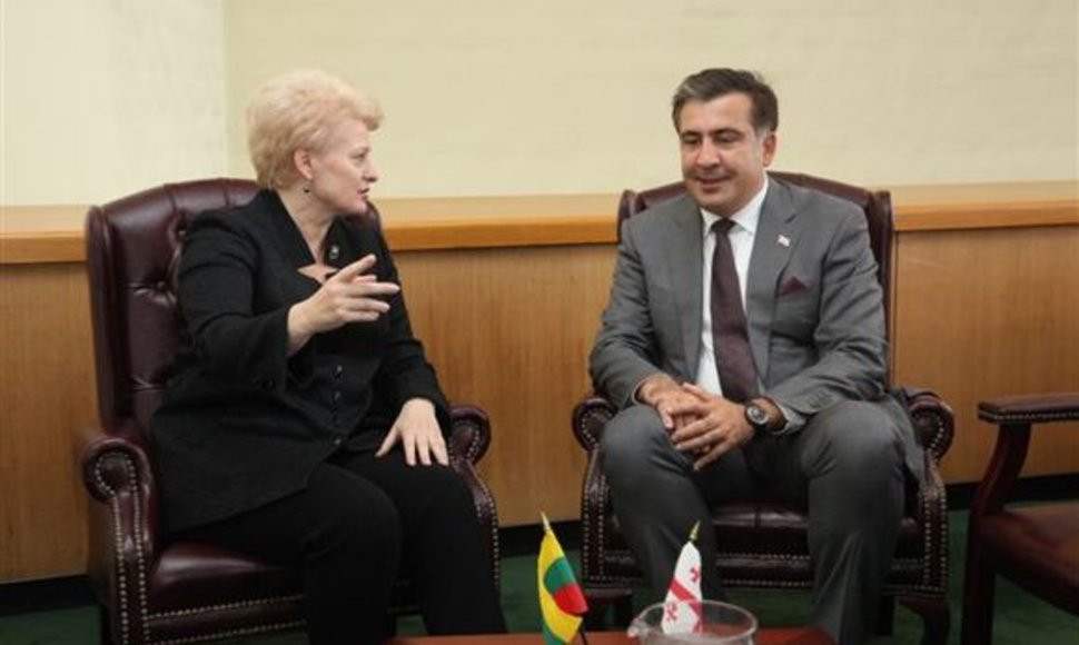 Michailas Saakašvilis ir Dalia Grybauskaitė