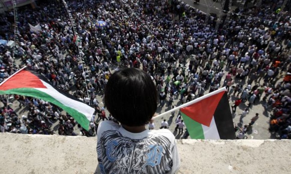 Palestiniečiai reikalauja, kad JT pripažintų jų valstybę
