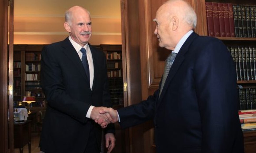 George Papandreou ir Carolos Papoulias