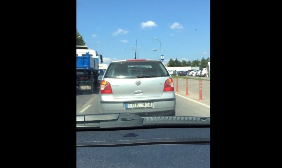 Užfiksuotas automobilis