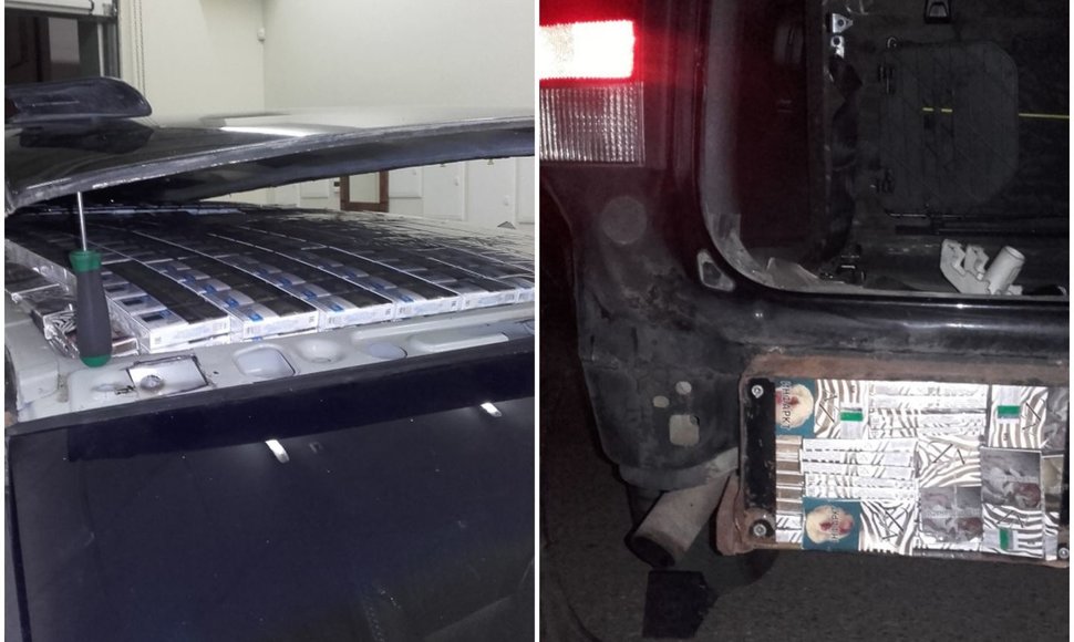 „Volvo V70“ slėptuvėse sulaikyta kontrabanda