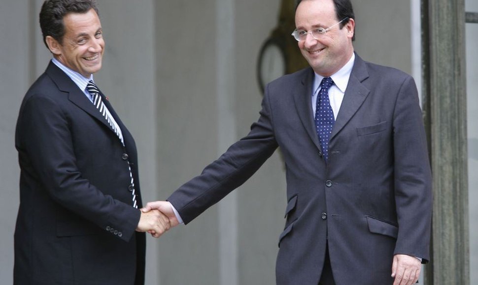 Nicolas Sarkozy ir Francois Hollande'as