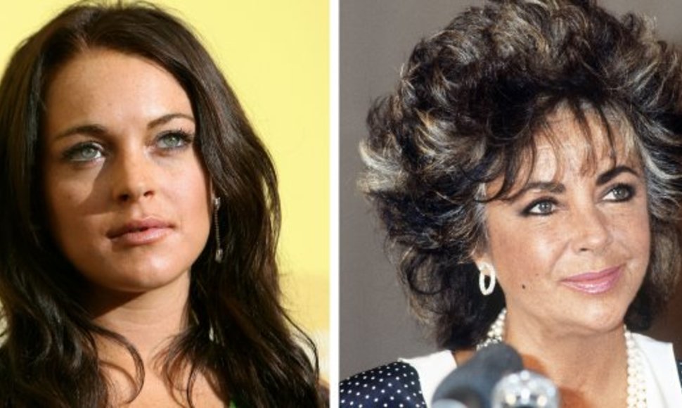 Lindsay Lohan ir Elizabeth Taylor