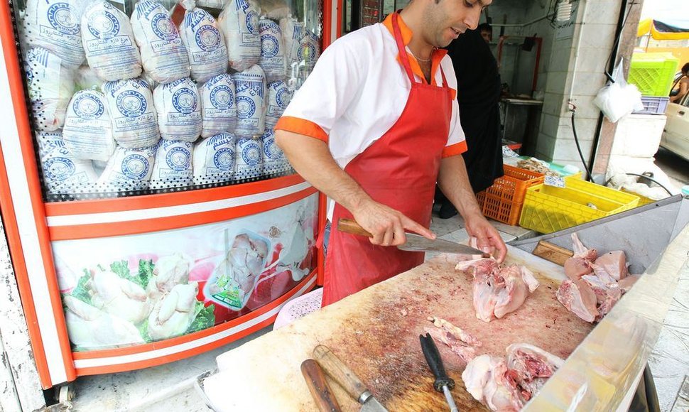 Vištienos pardavėjas Teherane