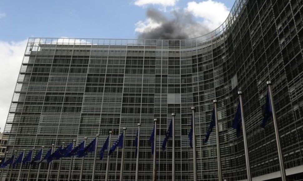 Europos Komisijos pastate kilo gaisras