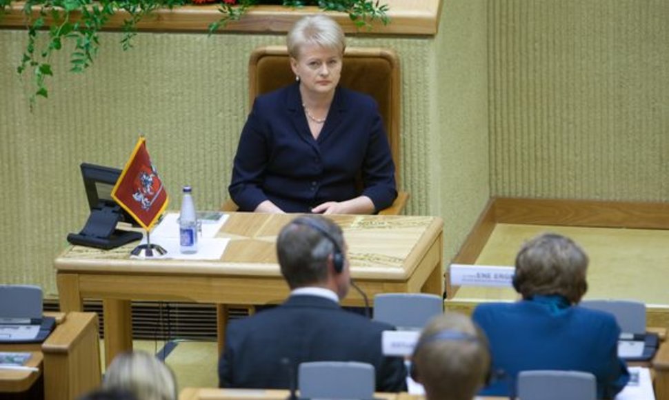 Dalia Grybauskaitė iškilmingame posėdyje