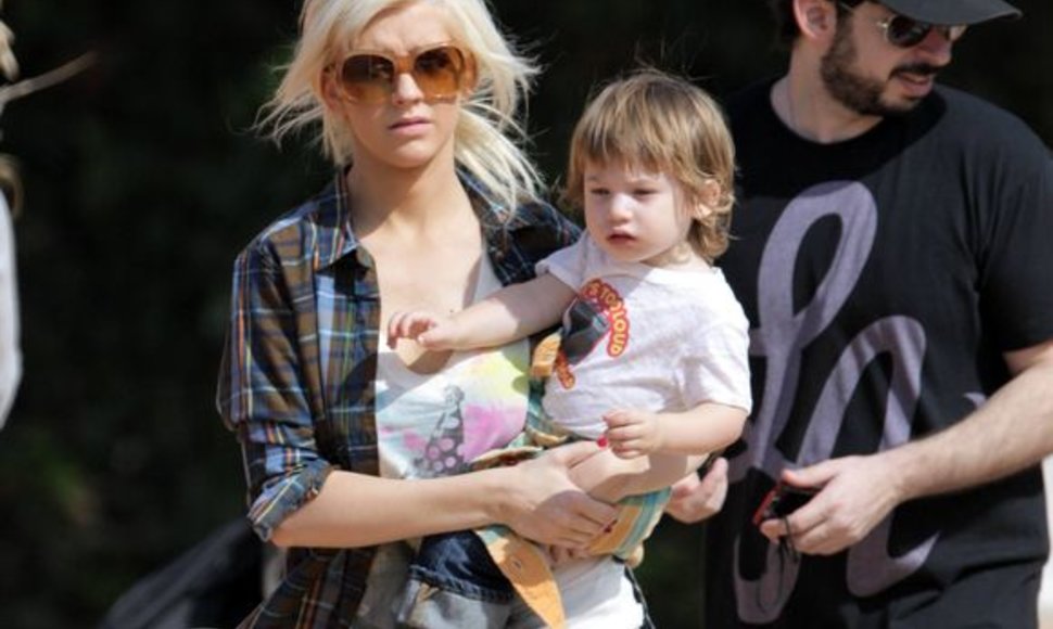 Christina Aguilera su sūnumi