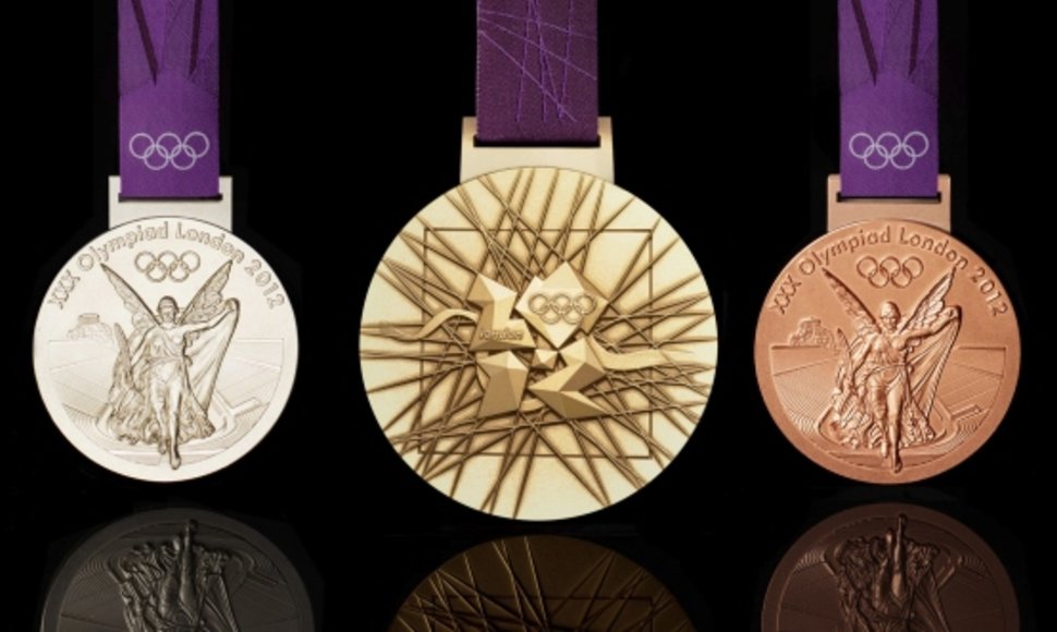 2012 metų Londono olimpiados medaliai.